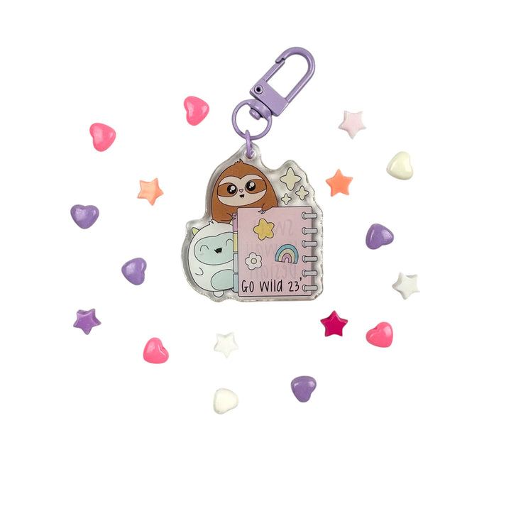 Acrylic Keychain with Beads - SKD Critters *dated*