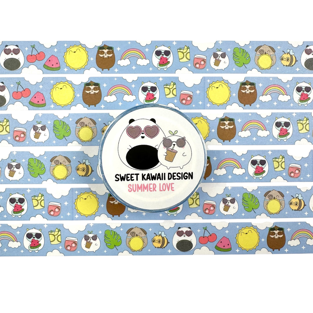 Kawaii Summer Love Tape 15mm x 10mm