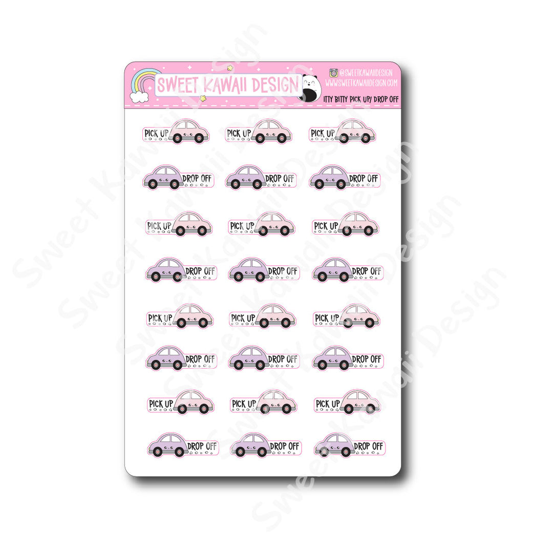 Kawaii Pick up/ Drop off Stickers