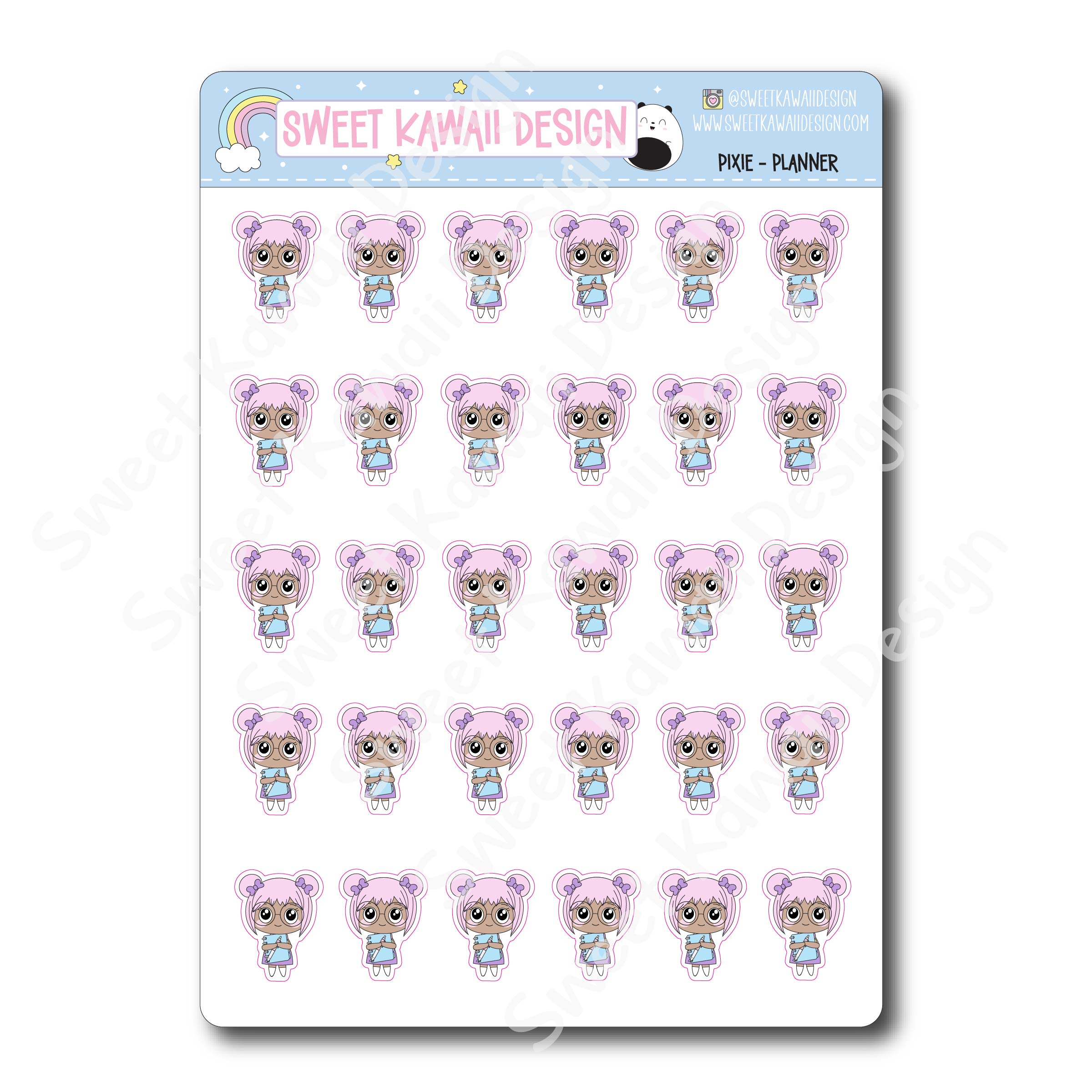 Kawaii Pixie Stickers - Planner