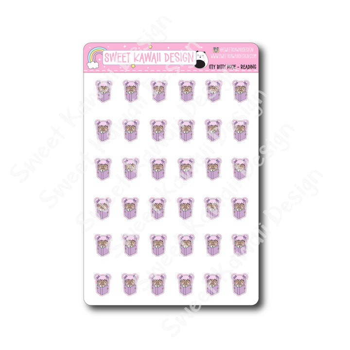Kawaii Pixie Stickers - Reading