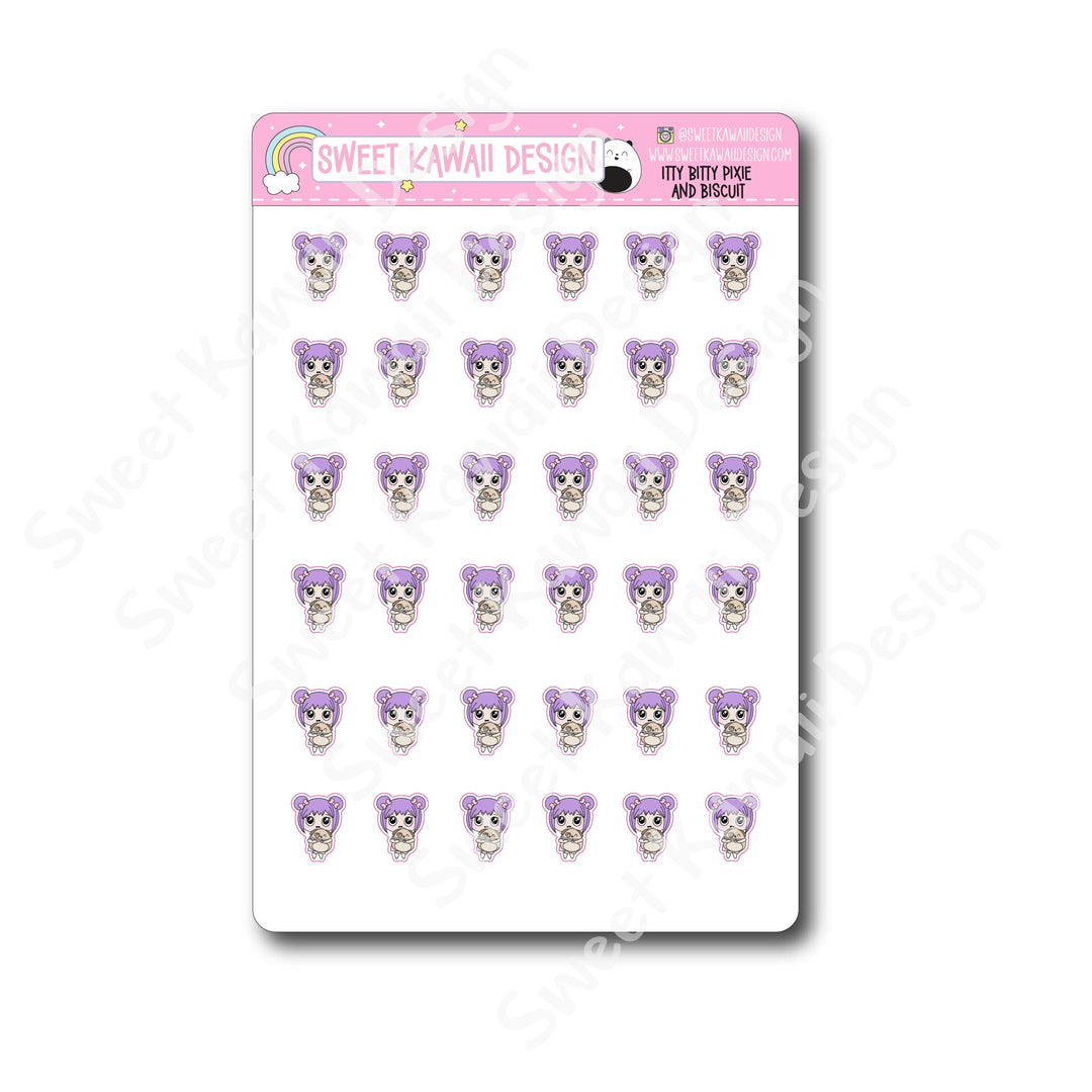 Kawaii Pixie and Biscuit Stickers