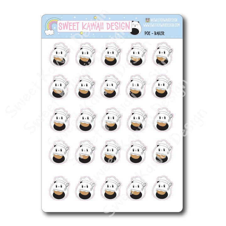 Kawaii Poe Stickers - Baker