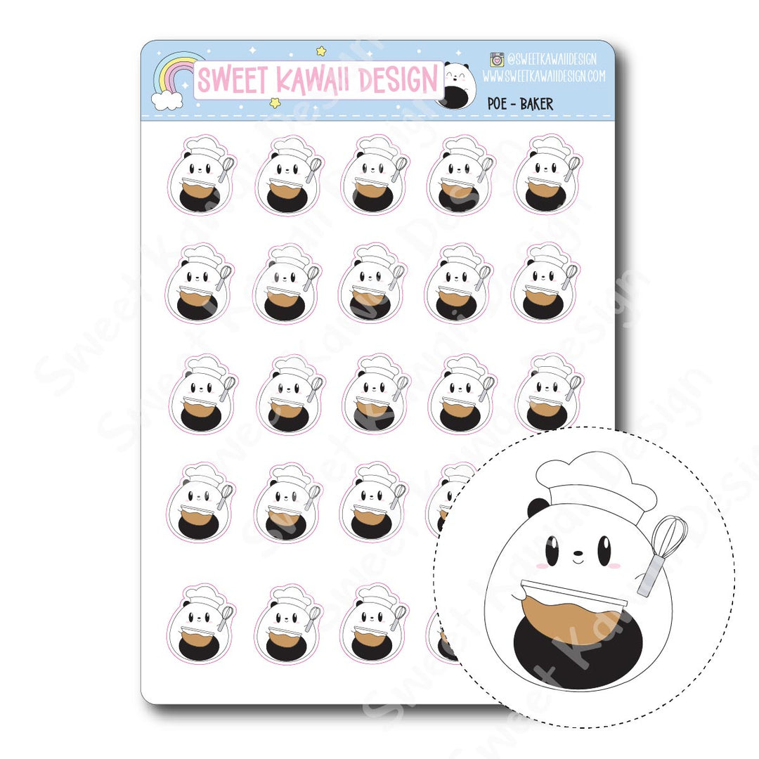 Kawaii Poe Stickers - Baker