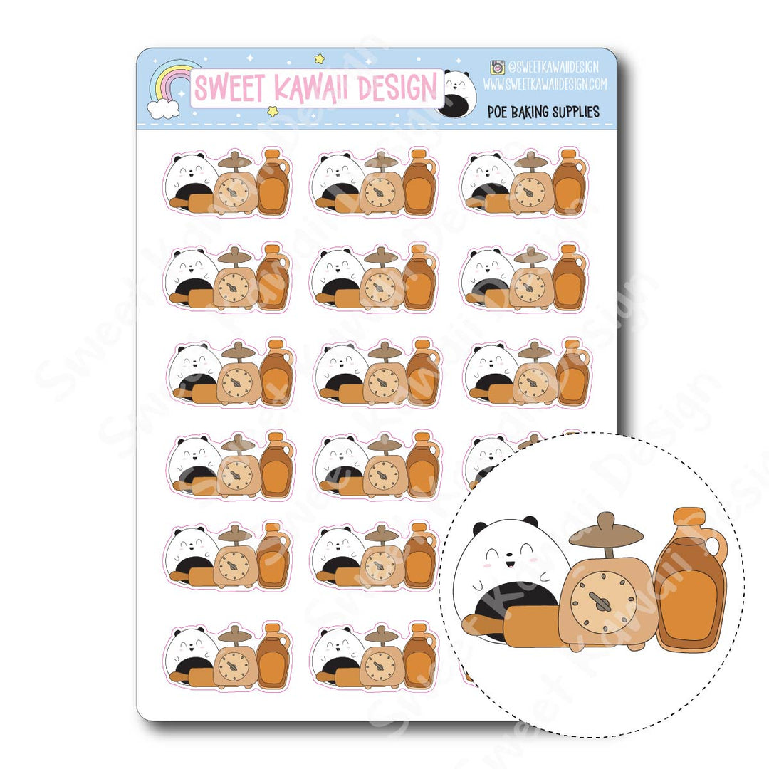 Kawaii Poe Stickers - Baking Supplies