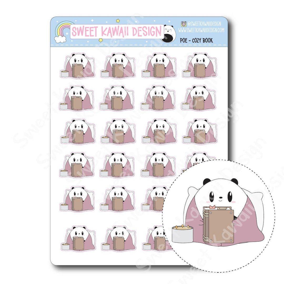 Kawaii Poe Stickers - Cozy Book
