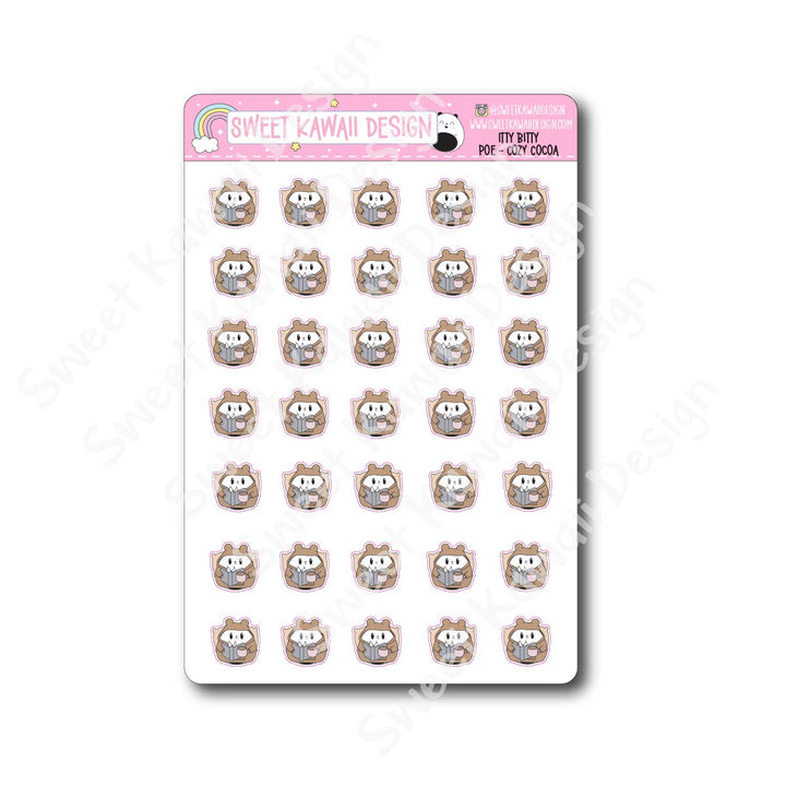Kawaii Poe Stickers - Cozy Cocoa
