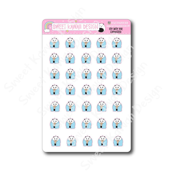 Kawaii Poe Stickers -  Exhausted