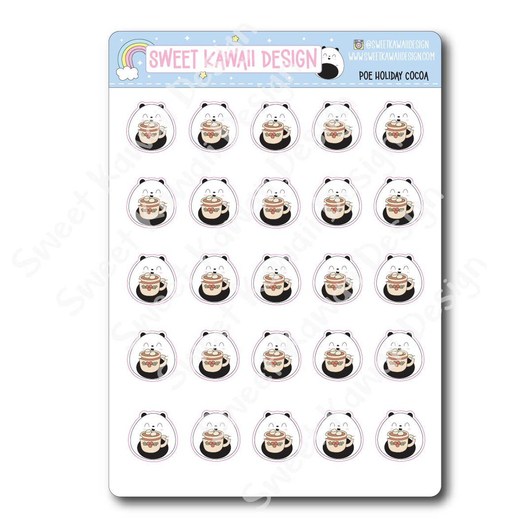 Kawaii Poe Stickers - Holiday Cocoa
