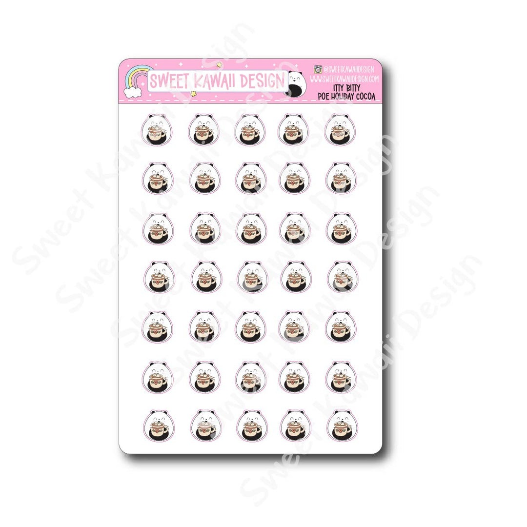 Kawaii Poe Stickers - Holiday Cocoa