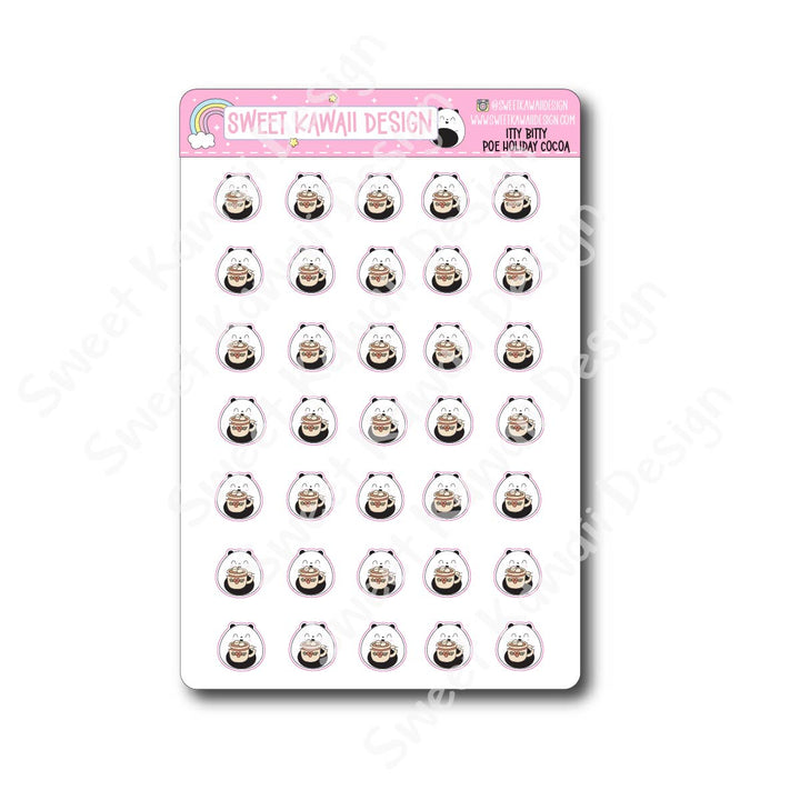 Kawaii Poe Stickers - Holiday Cocoa