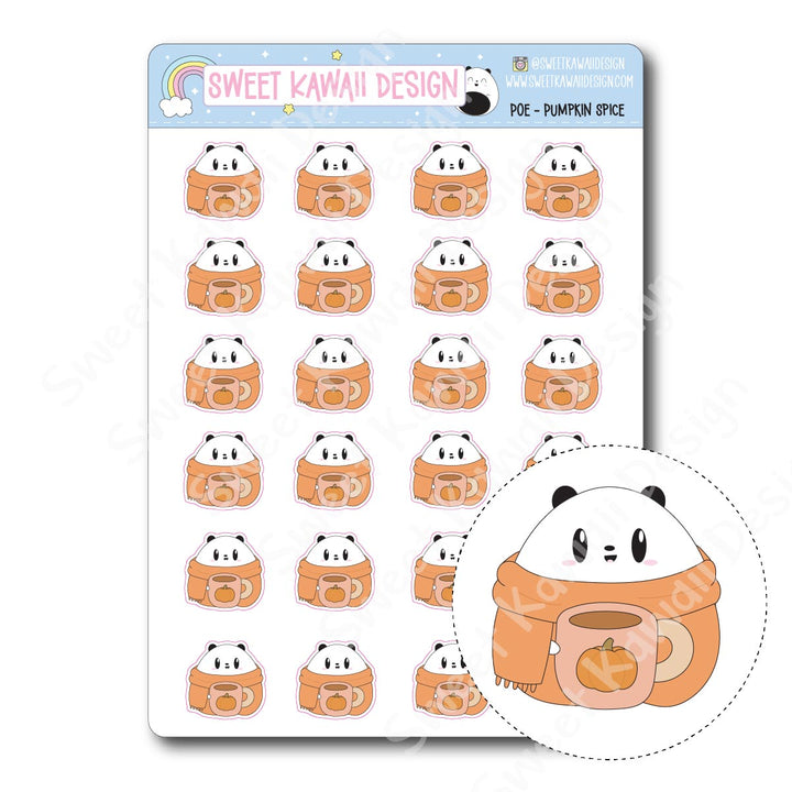 Kawaii Poe Stickers - Pumpkin Spice
