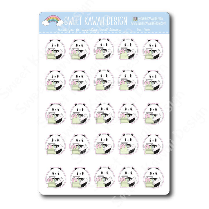 Kawaii Poe Stickers - Travel