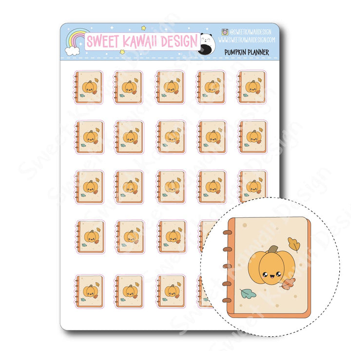 Kawaii Pumpkin Planner Stickers