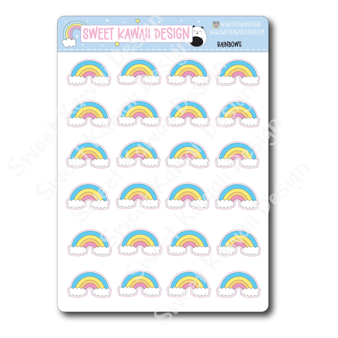 Kawaii Rainbow Stickers