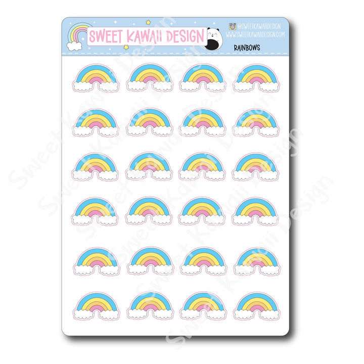 Kawaii Rainbow Stickers