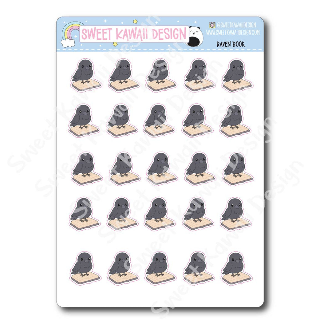 Kawaii Raven Stickers - Book