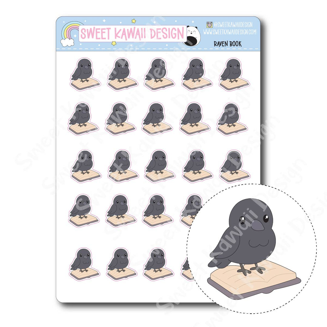 Kawaii Raven Stickers - Book