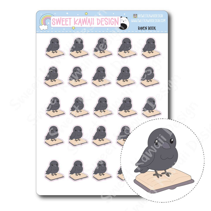 Kawaii Raven Stickers - Book