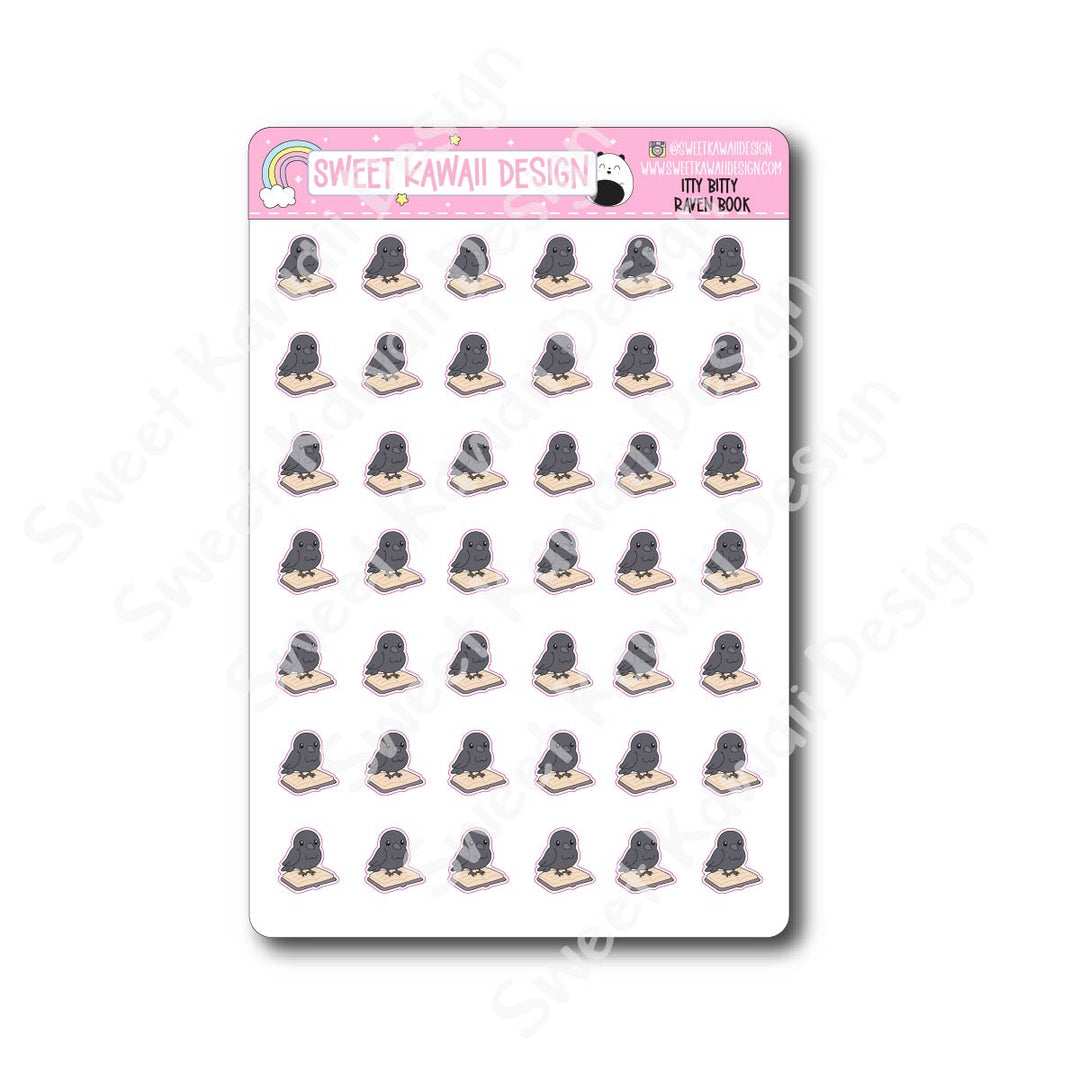 Kawaii Raven Stickers - Book