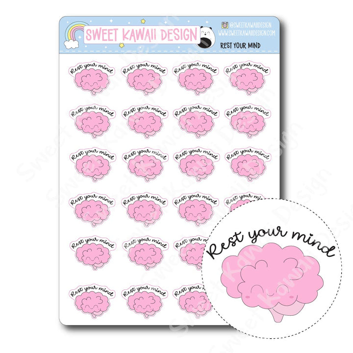 Kawaii Rest Your Mind Stickers