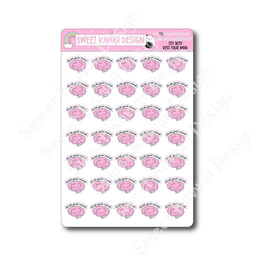 Kawaii Rest Your Mind Stickers