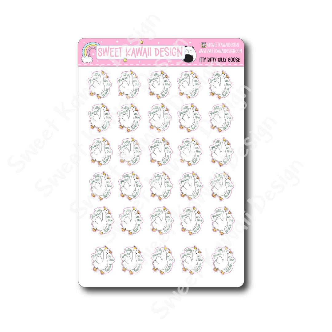 Kawaii Silly Goose Stickers