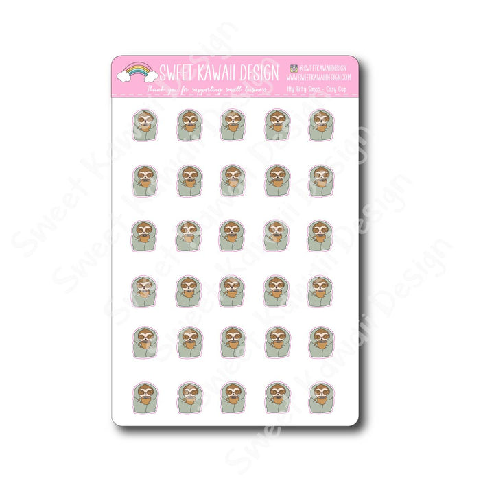 Kawaii Simon Stickers - Cozy Cup