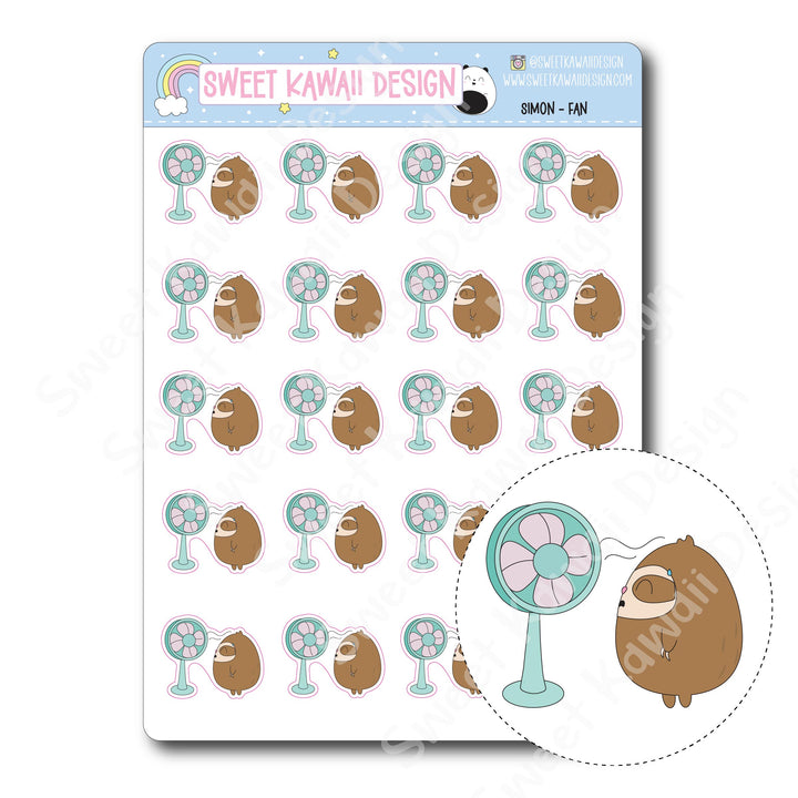Kawaii Simon Stickers - Fan