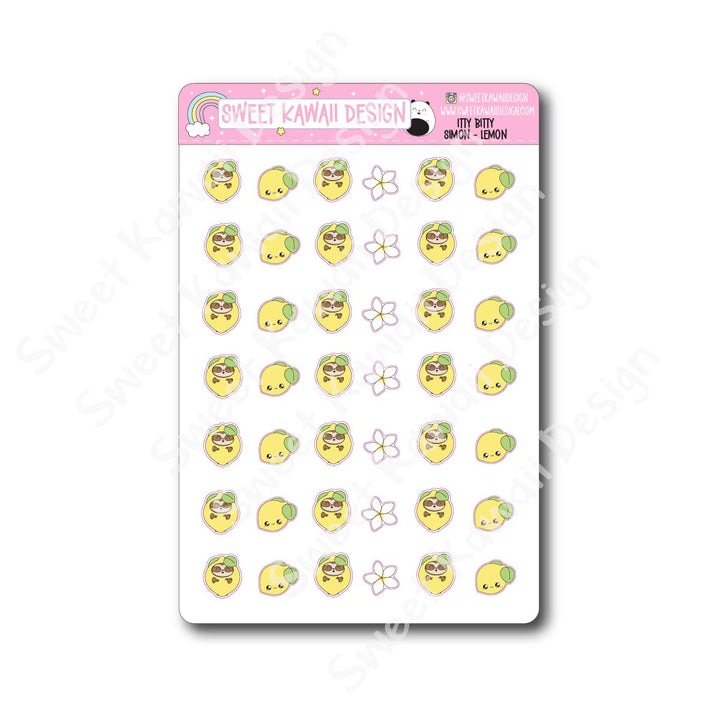 Kawaii Simon Stickers - Lemon
