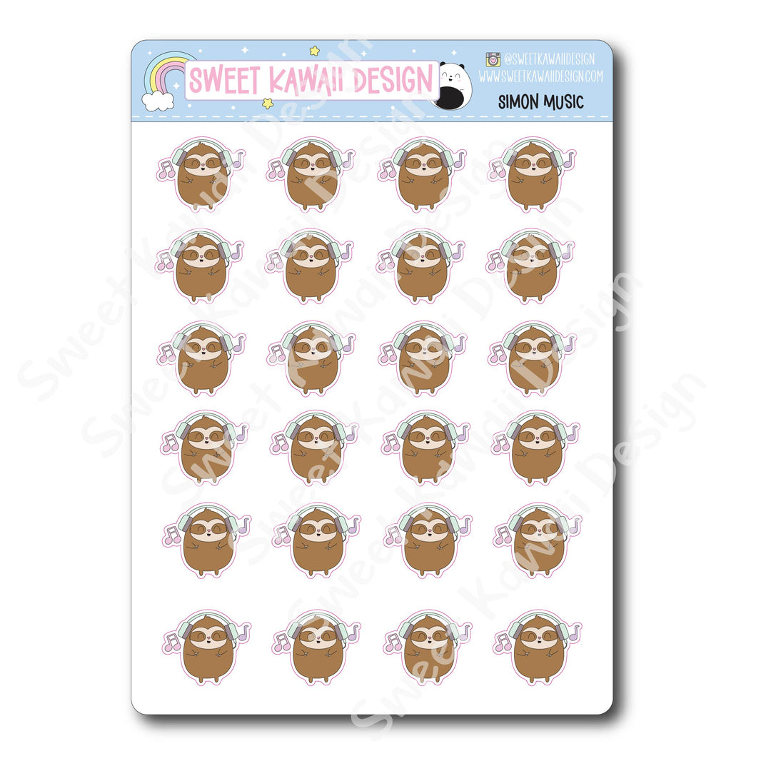 Kawaii Simon Stickers - Music