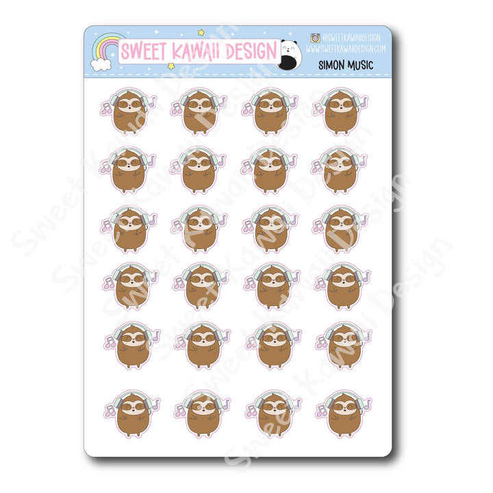 Kawaii Simon Stickers - Music