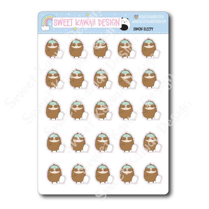 Kawaii Simon Stickers -  Sleepy