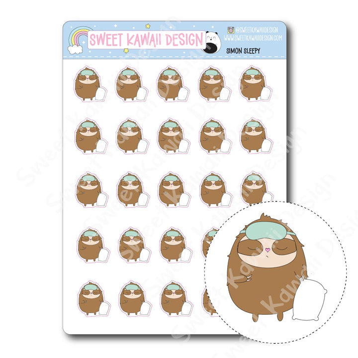 Kawaii Simon Stickers -  Sleepy