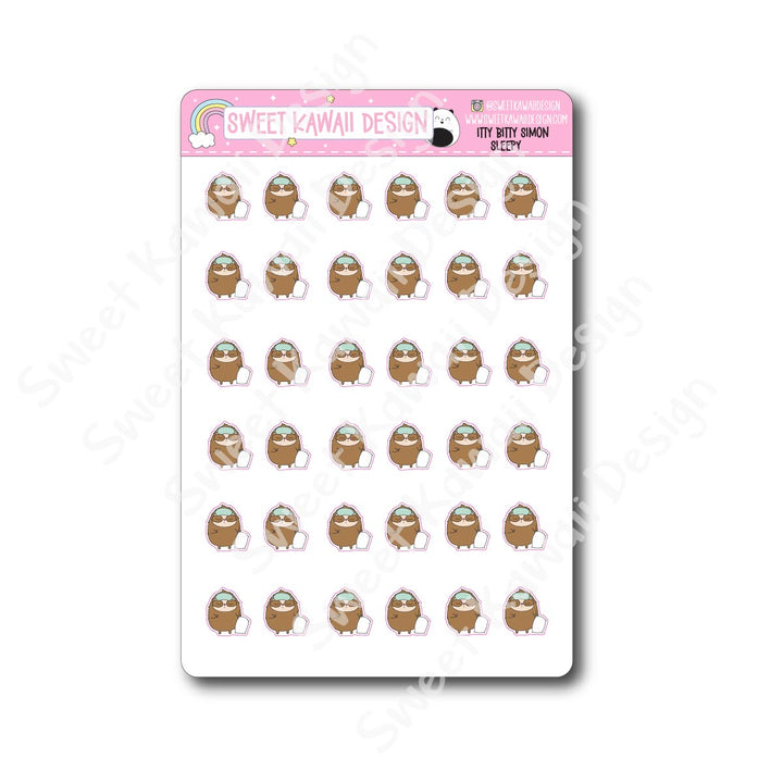 Kawaii Simon Stickers -  Sleepy