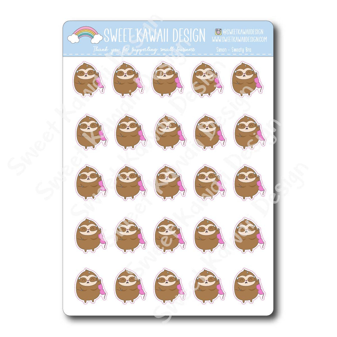 Kawaii Simon Stickers - Sweaty Bra