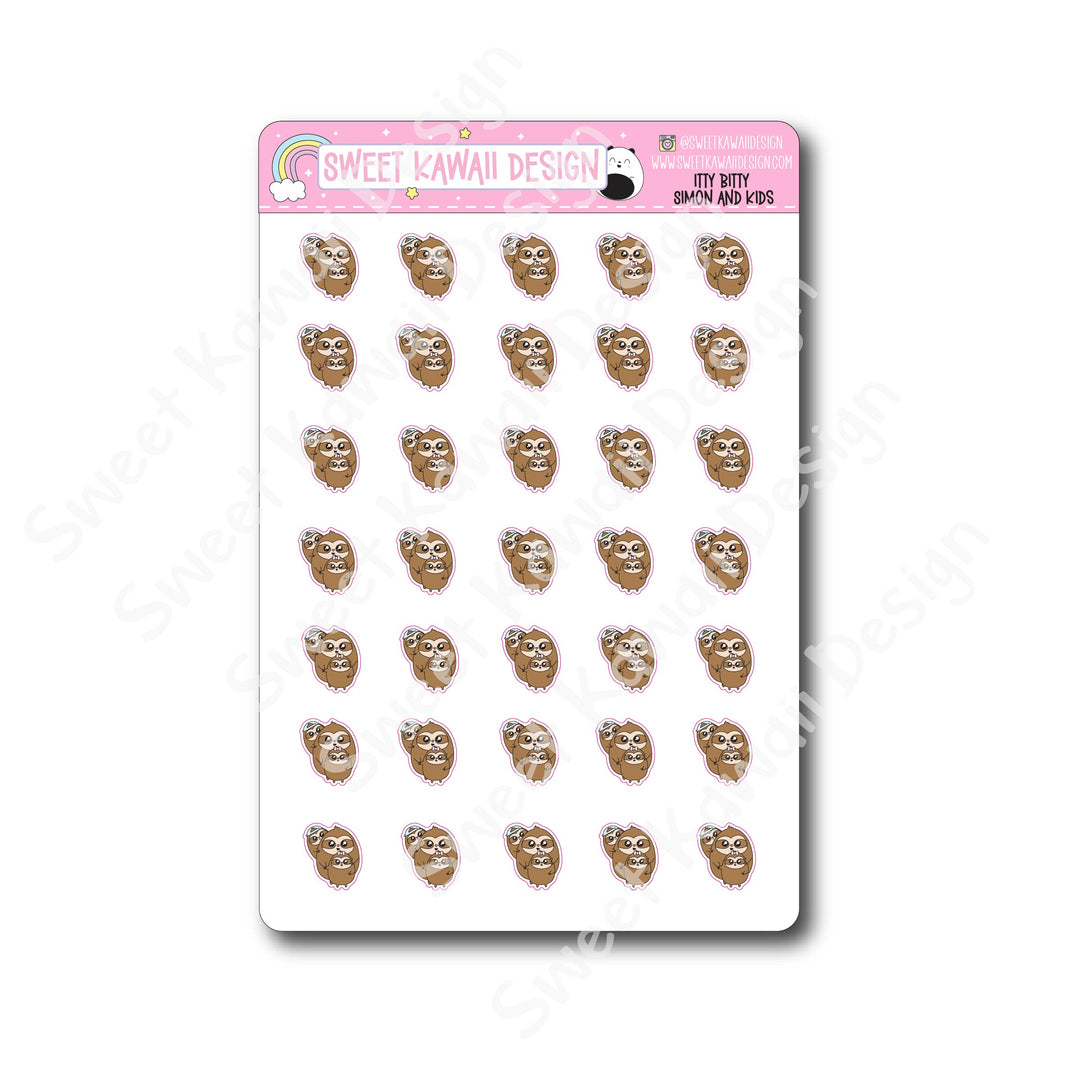 Kawaii Simon and Kids Stickers