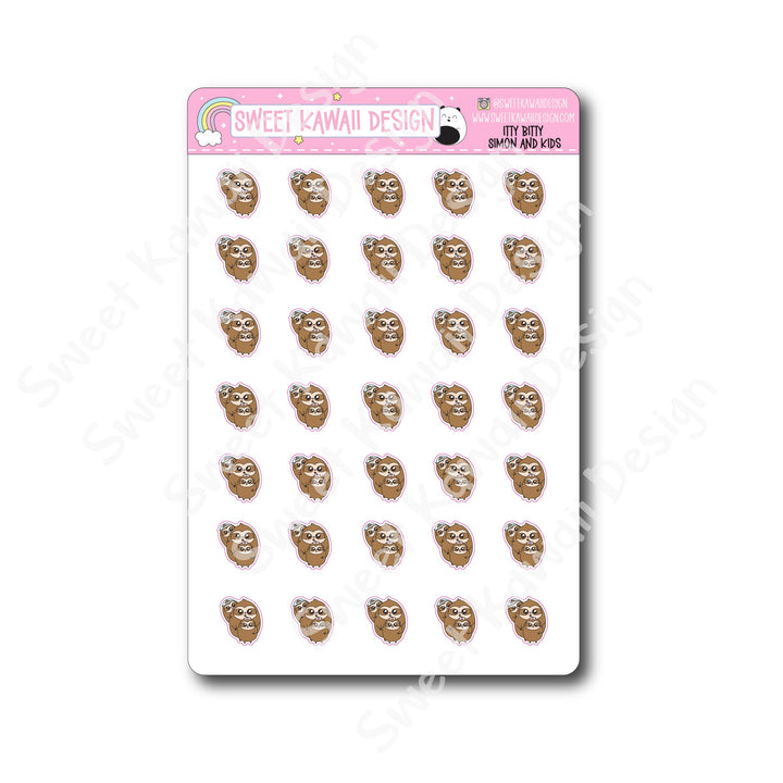 Kawaii Simon and Kids Stickers