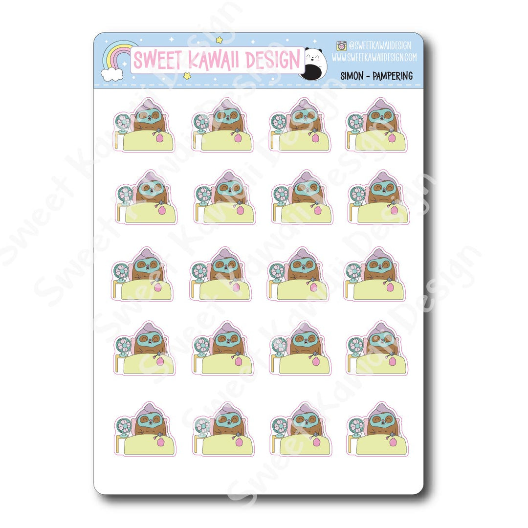 Kawaii Simon Stickers - Pampering