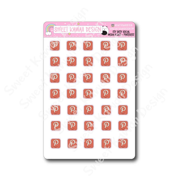 Kawaii Social Media Stickers - OPTIONS AVAILABLE