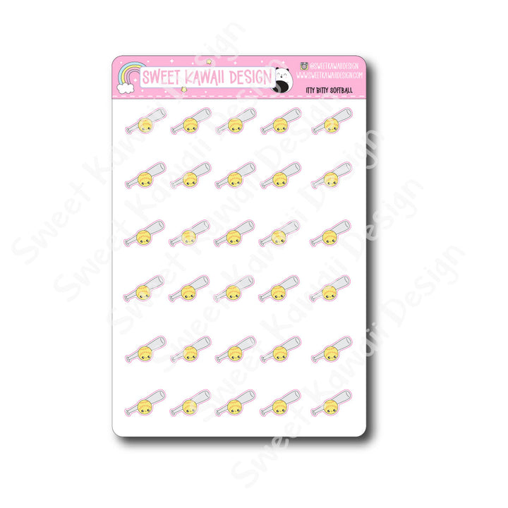 Kawaii Softball Stickers