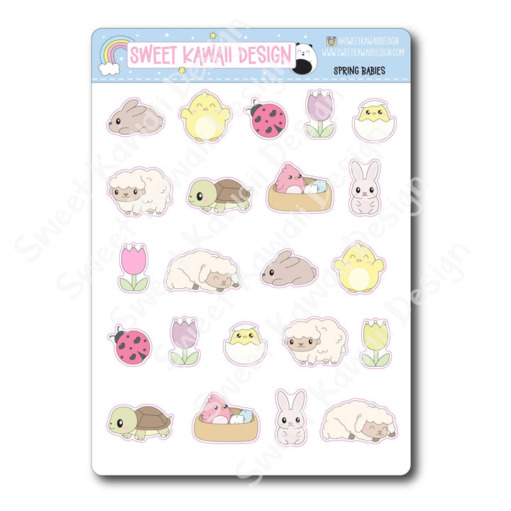 Kawaii Spring Babies Stickers