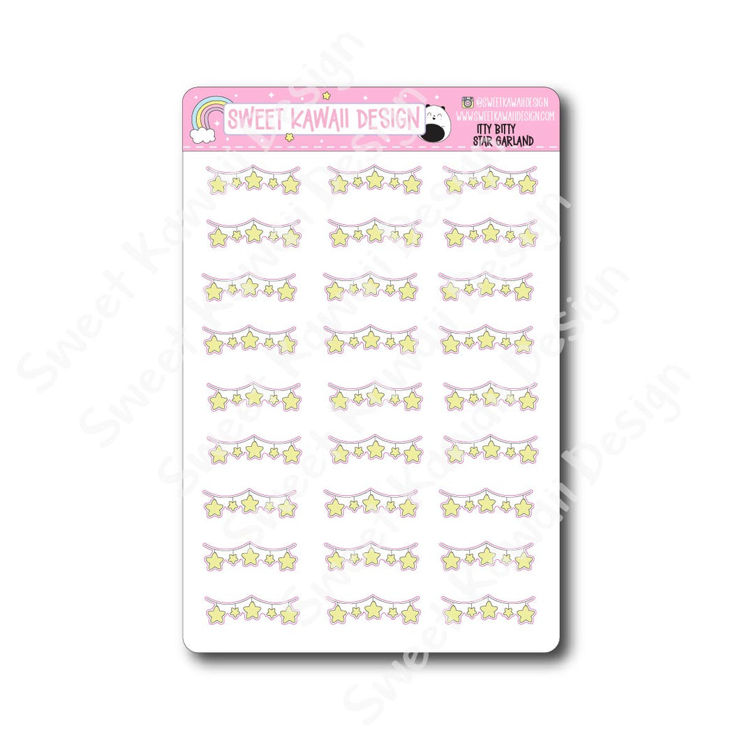 Kawaii Star Garland Stickers