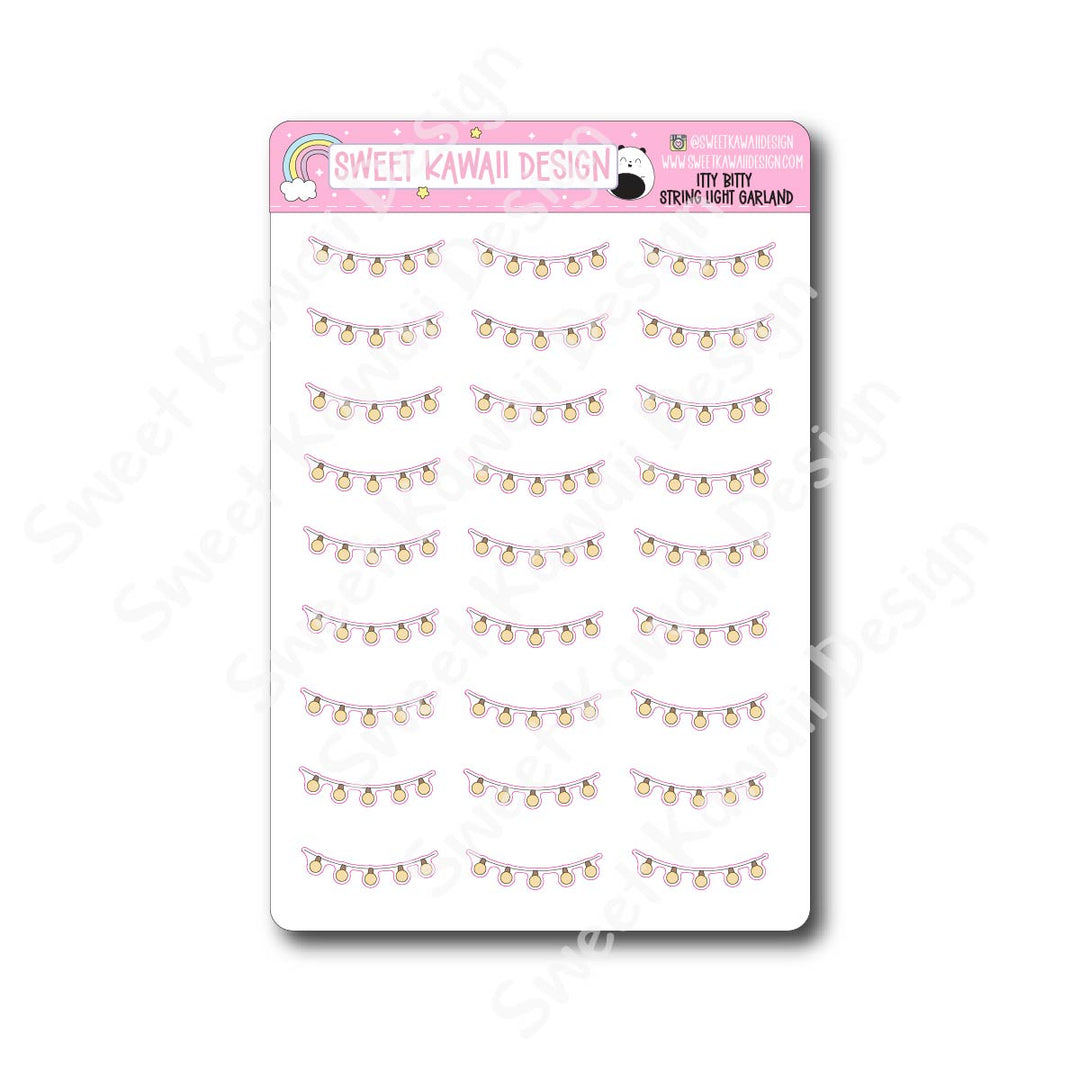 Kawaii String Light Garland Stickers