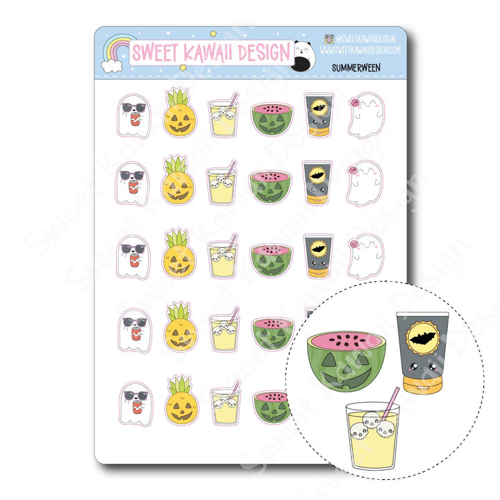 Kawaii Summerween Stickers