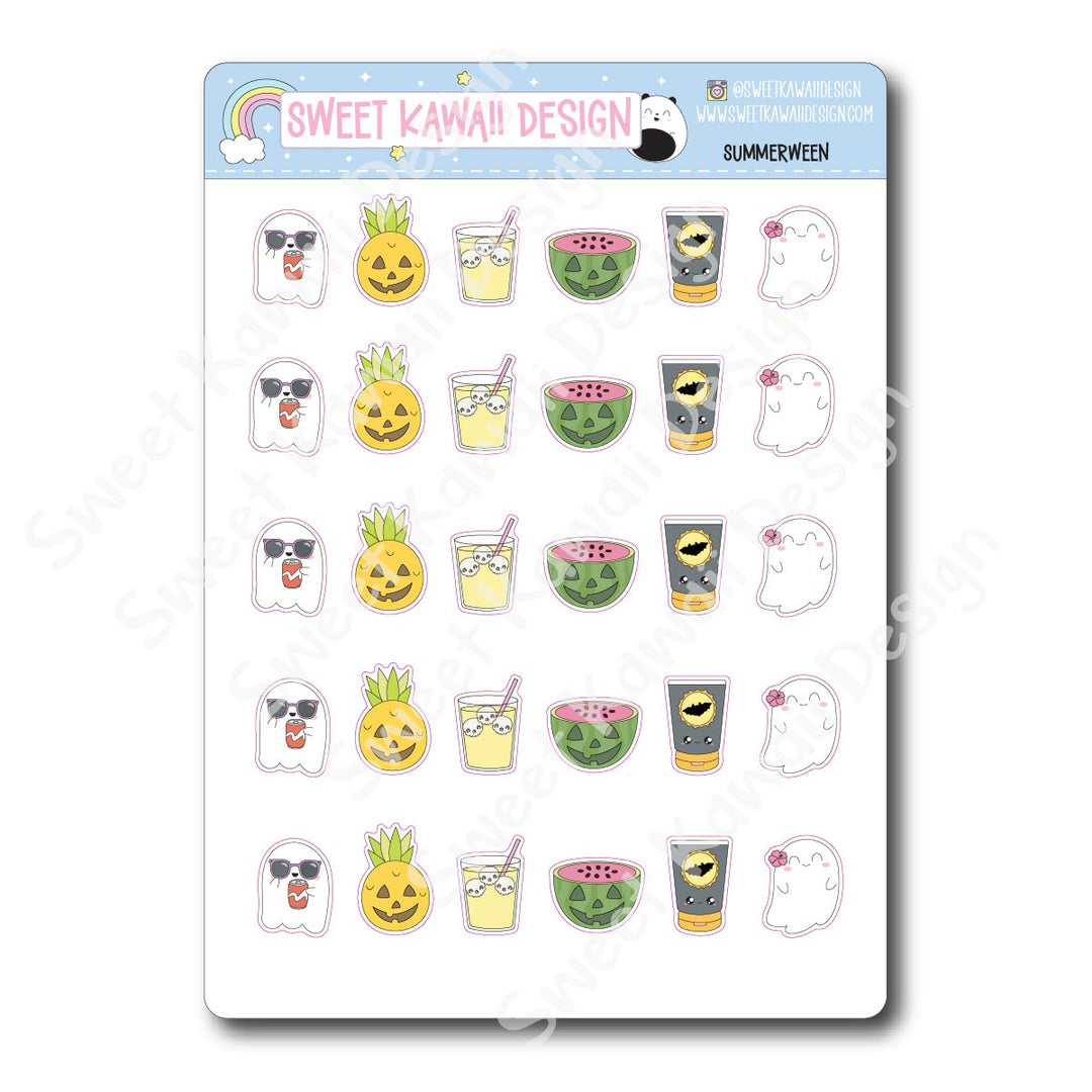 Kawaii Summerween Stickers