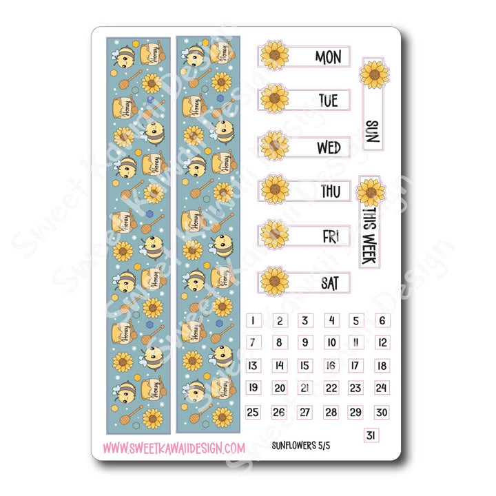 Weekly Kit - Sunflowers - SIZE OPTIONS AVAILABLE
