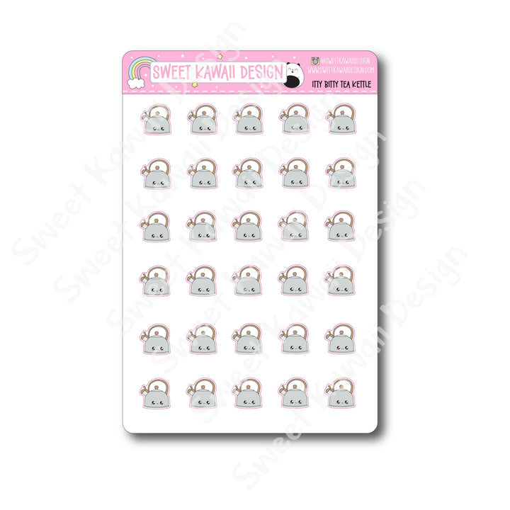 Kawaii Tea Kettle Stickers