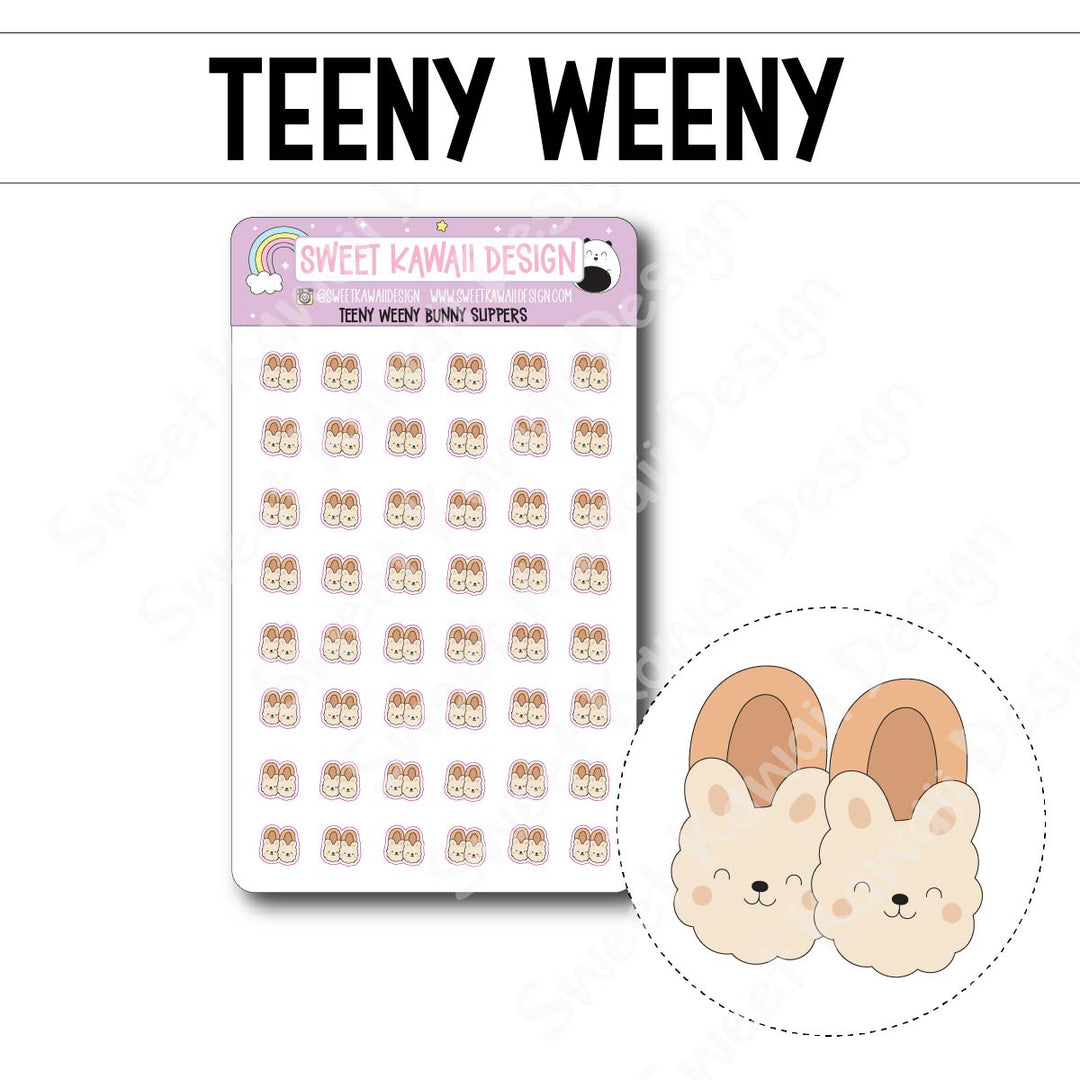 Teeny Weeny Bunny Slipper Stickers