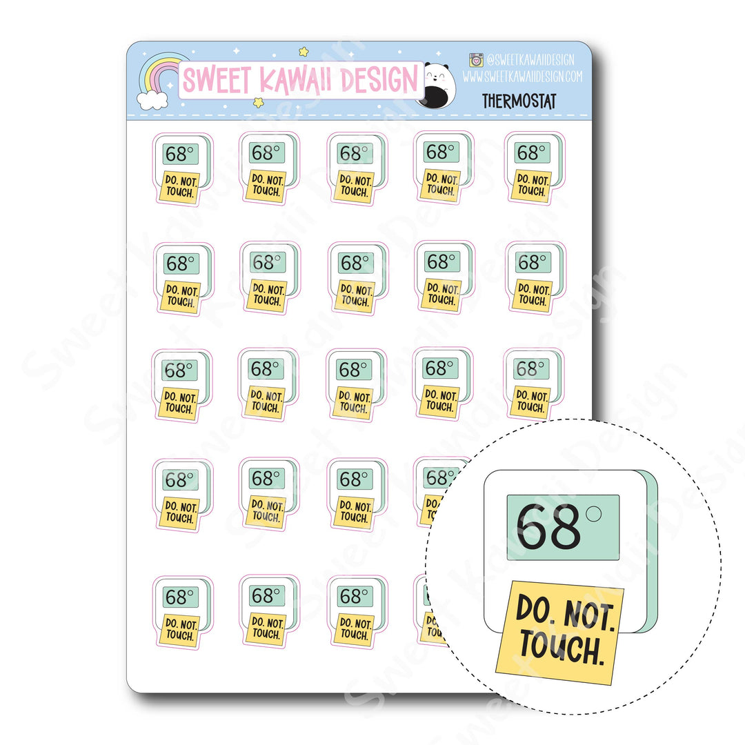 Kawaii Thermostat Stickers